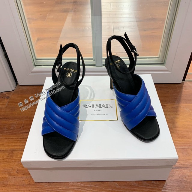 balmain2022專櫃新款羊皮高跟涼鞋 dx3096